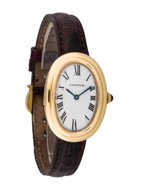 cartier oval watch|vintage cartier baignoire watch.